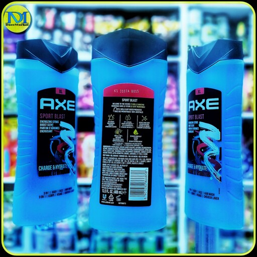 شامپو سر و صورت و بدن اکس با رایحه انرژی بخش و محرک مرکبات (400میل) shampoo axe hair and face and Body 