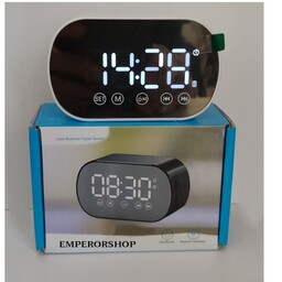 ساعت رومیزی دیجیتال شارژی اسپیکردار بلوتوثی اسپیکر و ساعت دیجیتالی ساعت دیجیتال آینه ای