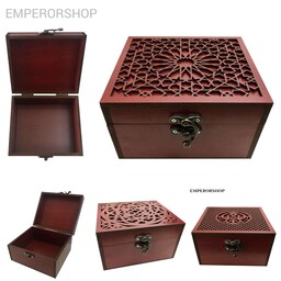 صندوقچه چوبی هدیه جعبه چوبی کادویی باکس چوبی جعبه جواهرات  