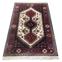 فرش دستباف قشقایی یلمه شیراز لچک ترنج شکروی کد11215