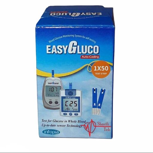 نوار تست قند خون ایزی گلوکو Easy Gluco 50 عددی انقضا 2025 