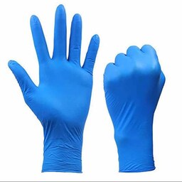 دستکش نیتریل آبی سایز کوچک(Small) بسته 100 عددی