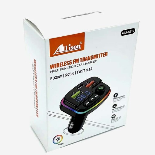 شارژر فندکی و FM Player بلوتوثی آلیسون Allison ALS-A915

