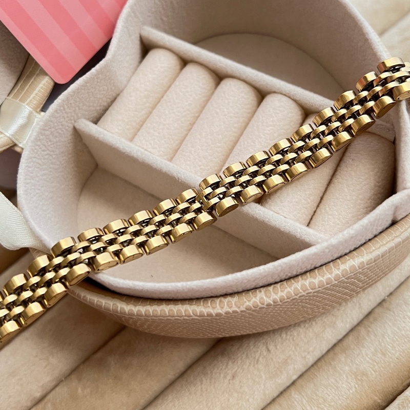 دستبند رولکس زنانه و مردانه وارداتی استیل رنگ ثابت برابر با اصل طلا