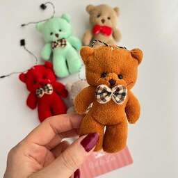 عروسک خرس آویزی پارچه اعلا رنگبندی جور برای رنگ یا هماهنگ کنید یا رندوم ارسال میشه