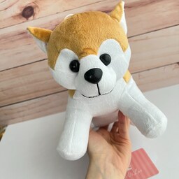 عروسک سگ هاسکی Husky دوست داشتنی پارچه نانو خارجی قابل شست و شو