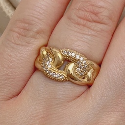 انگشتر زنانه جواهری کارتیه نگین دار طلاروس رنگ ثابت برابر با اصل طلا