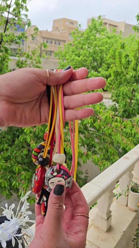 گردنبند نقاشی شده طرح هندوانه یلدا 