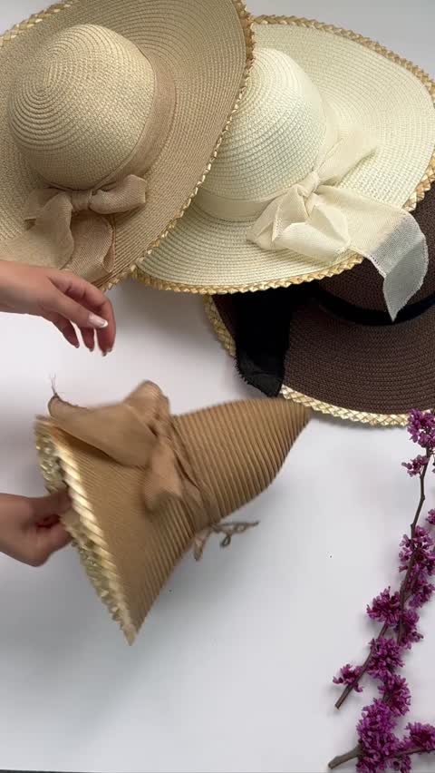 کلاه ساحلی لبه بلند وارداتی کیفیت بالا