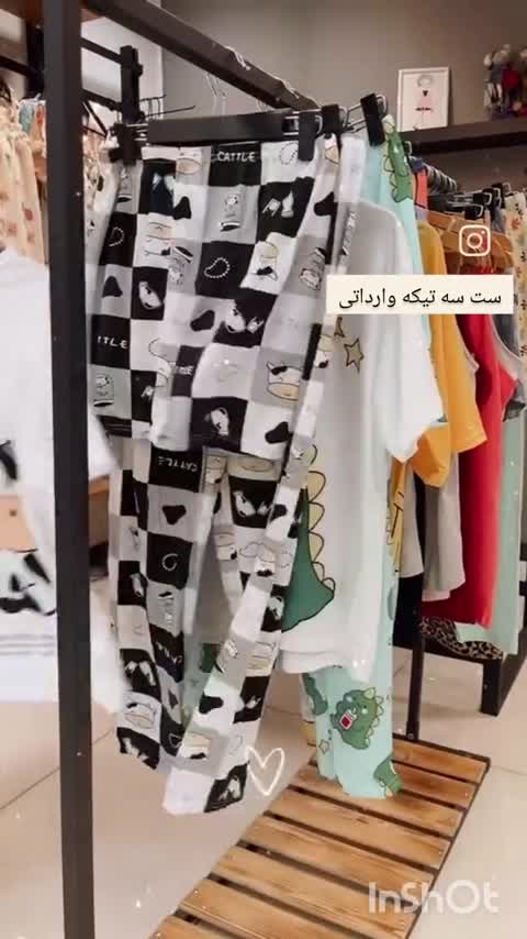 ست سه تیکه وارداتی تیشرت و شلوار شلوارک گورخری زبرا بلوز زنانه دخترانه لباس راحتی هدیه 