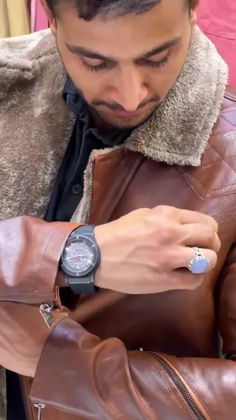 کاپشن چرم جنس pu داخل خزدار 