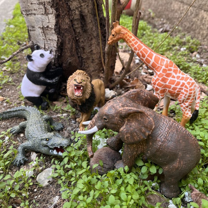 فیگور حیوانات وحشی سایز بزرگ بسته 5 تایی