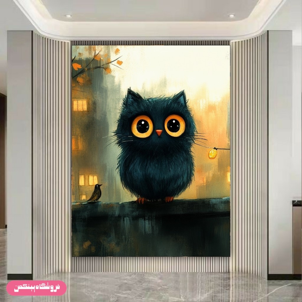 پوستر پینکمن دیواری طرح نقاشی فانتزی جغد کد Jm086