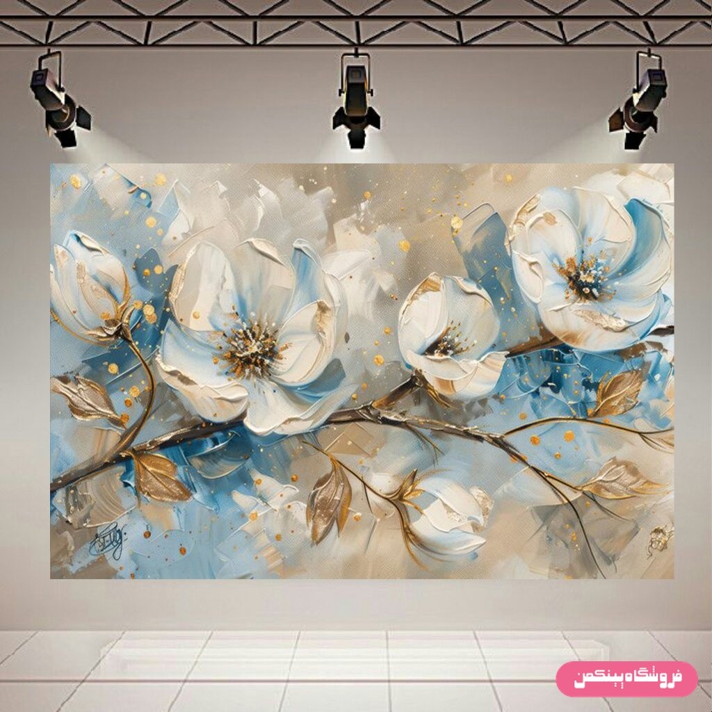 پوستر پینکمن طرح نقاشی گل طرح رنگ و روغن کد Jm107858