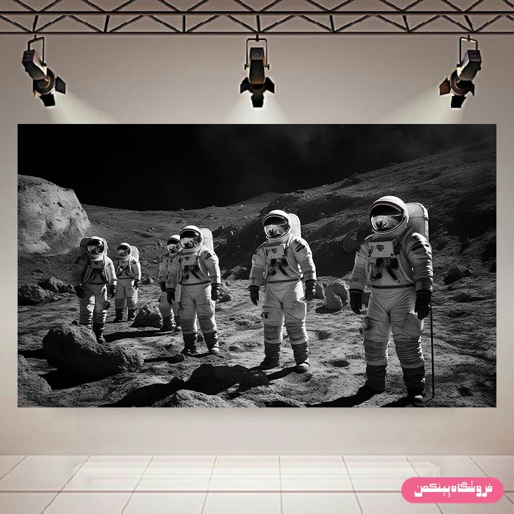 پوستر پینکمن طرح گروه فضانوردان بر روی سیاره کد Jm11187