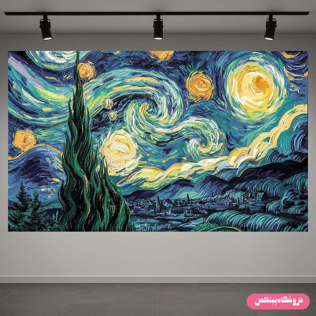 پوستر پینکمن طرح نقاشی طرح شب پرستاره کد Jm1111087