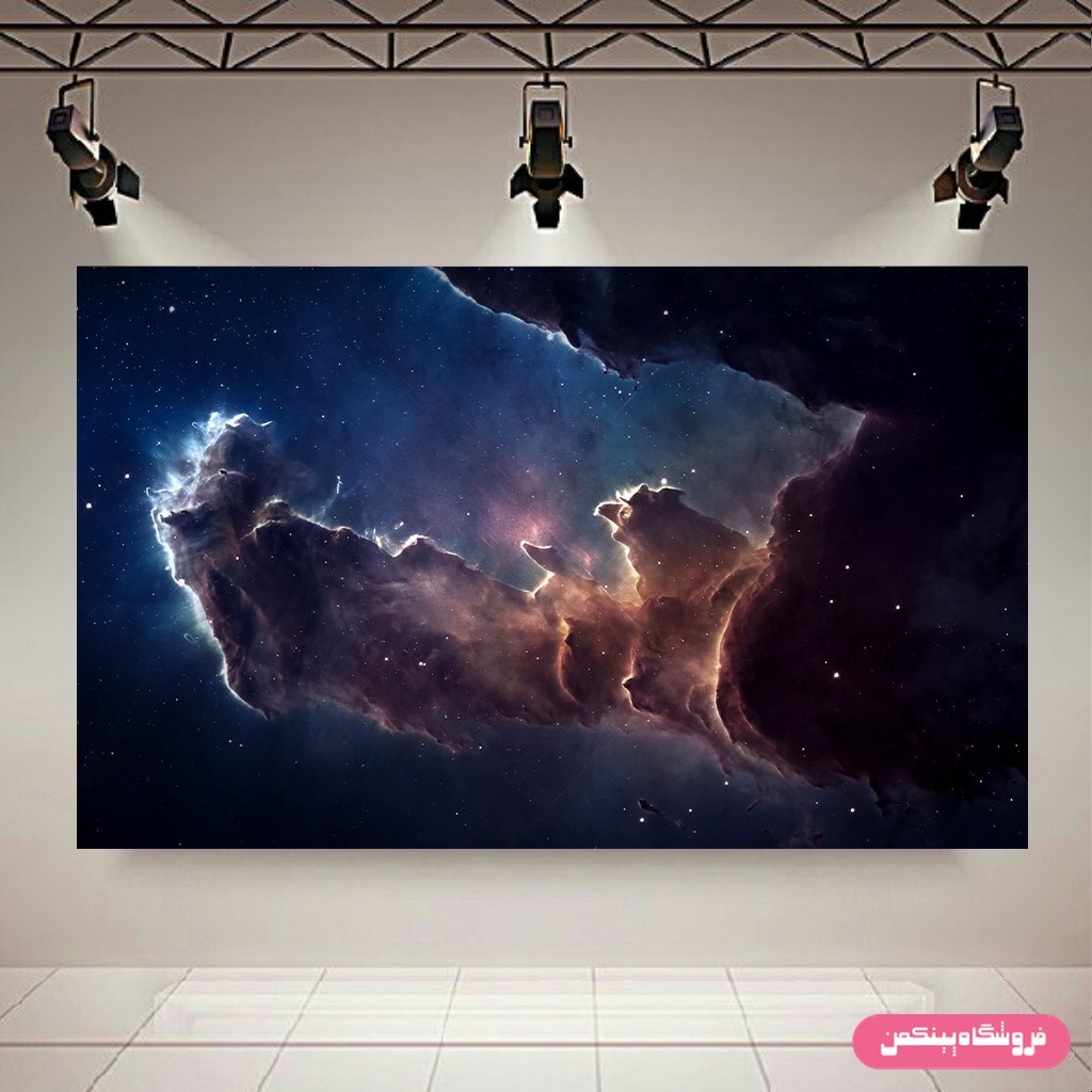 پوستر پینکمن طرح کهکشان و ستارگان طرح سحابی عقاب کد Jm7841