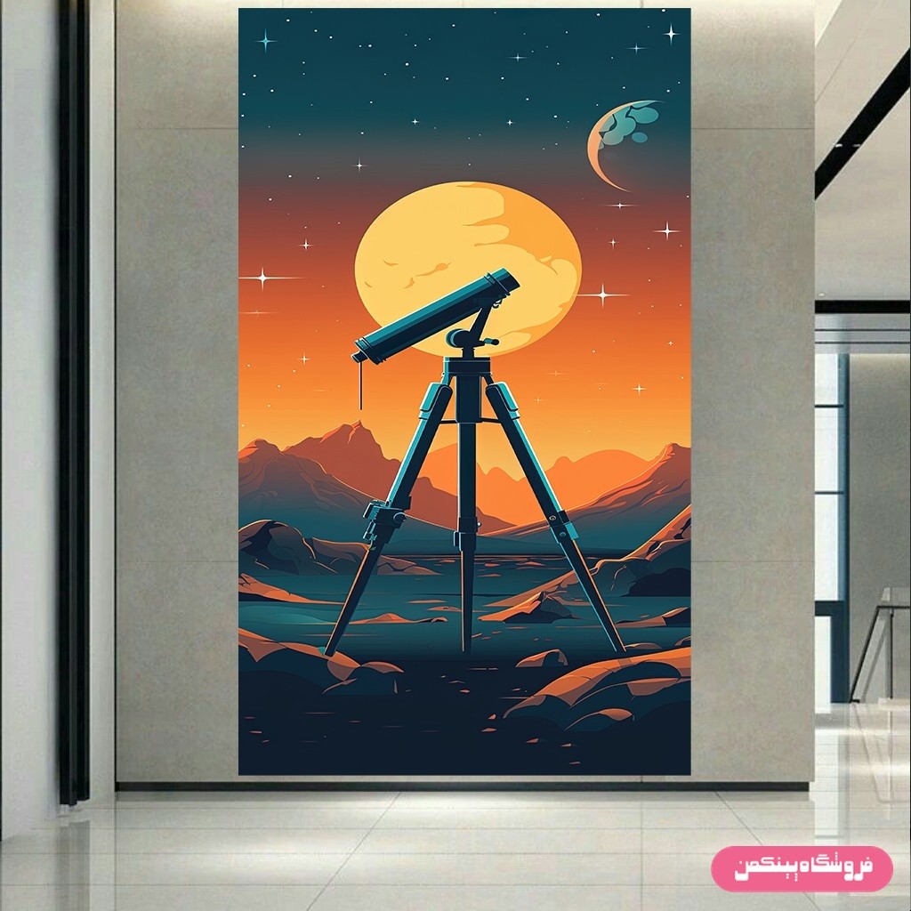 پوستر پینکمن طرح تلسکوپ طرح سیاره کد Jm107444