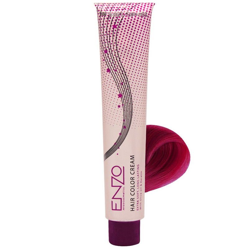 رنگ مو انزو شماره 6.66 حجم 100 میلی لیتر رنگ قرمز یاقوتی