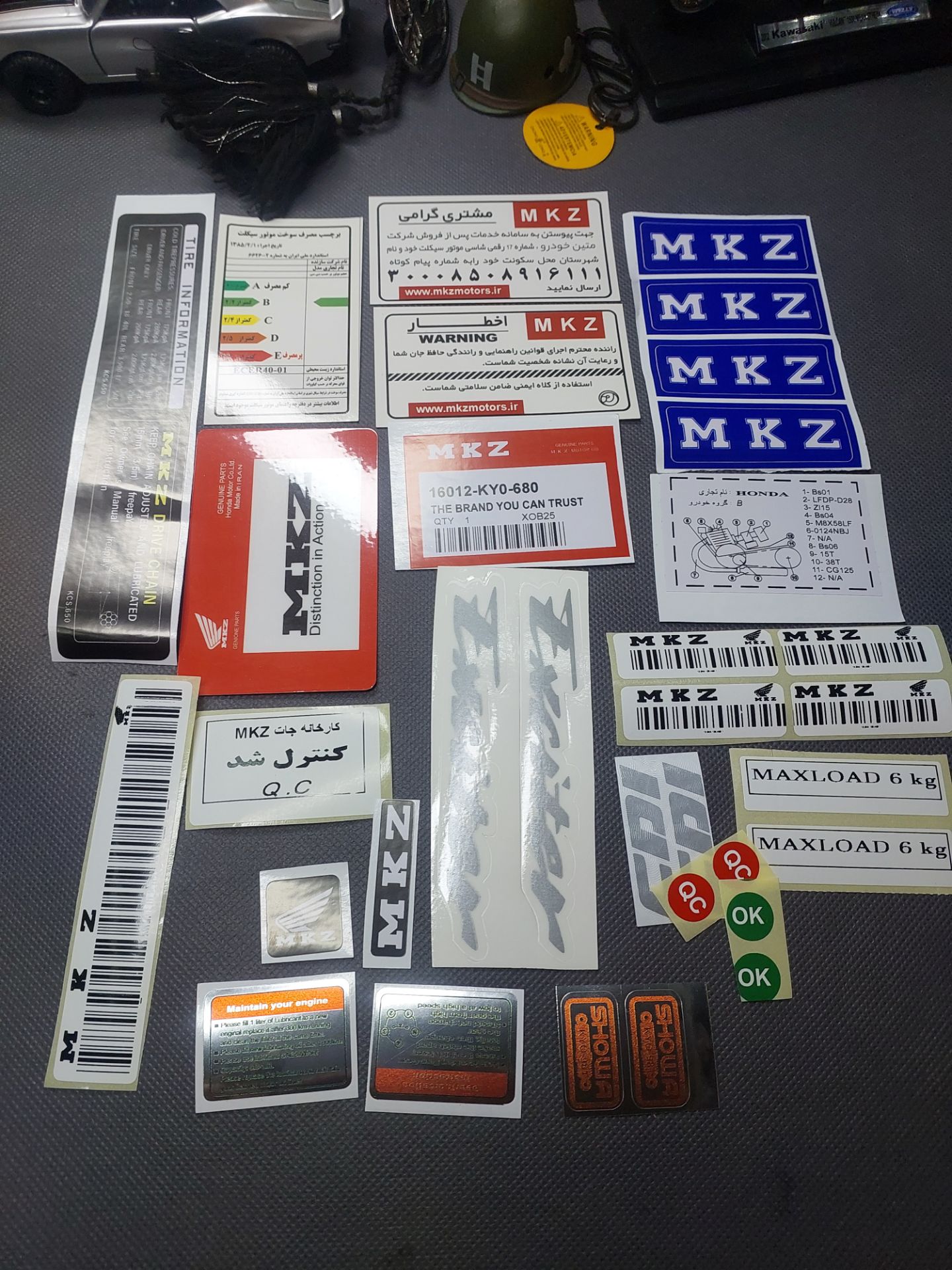 ست برچسب mkz متین خودرو ام کا زد