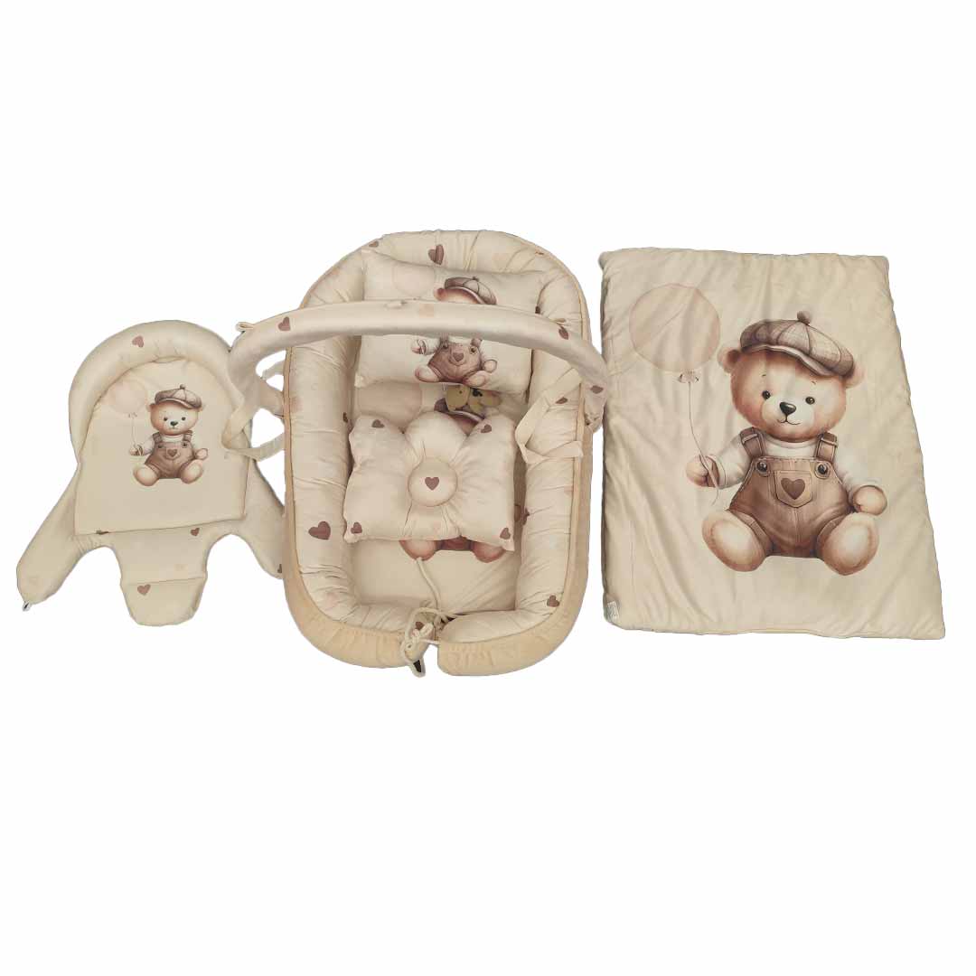 سرویس خواب گارد دار نوزاد طرح خرس کرم