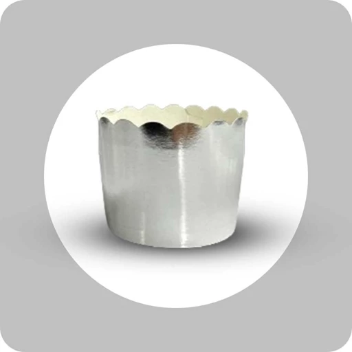 کپسول کاپ کیک لیزری نقره ای