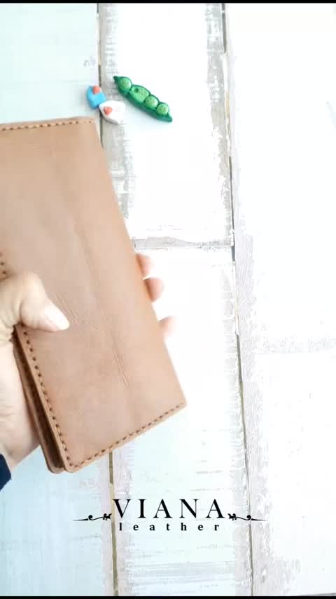 کیف پول کتی چرم طبیعی کاملا دست دوز 