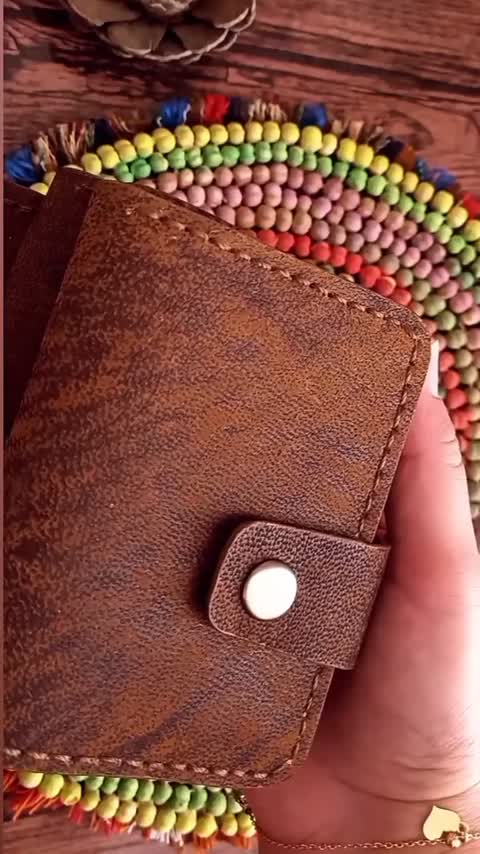 کیف کارت چرم طبیعی درجه یک دست دوز کد 1103