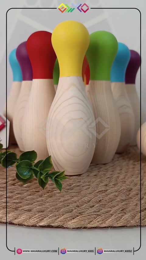 اسباب بازی چوبی ست بولینگ ماوراء لاکچری MKT04