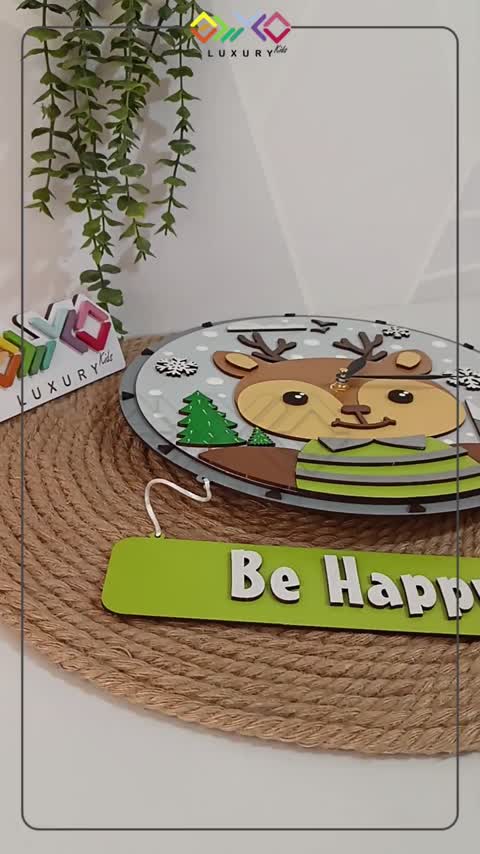 ساعت دیواری اتاق کودک و نوجوان ماوراء لاکچری طرح گوزن MKids43
