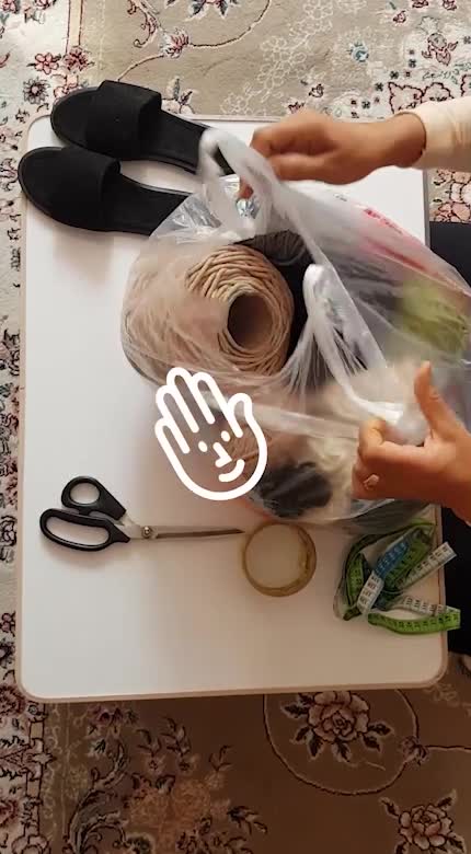 صندل مکرومه زنانه شیری نسکافه ای