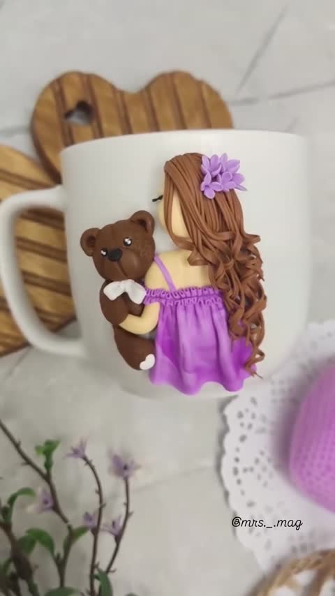 ماگ دختر کوچولو با خرسی