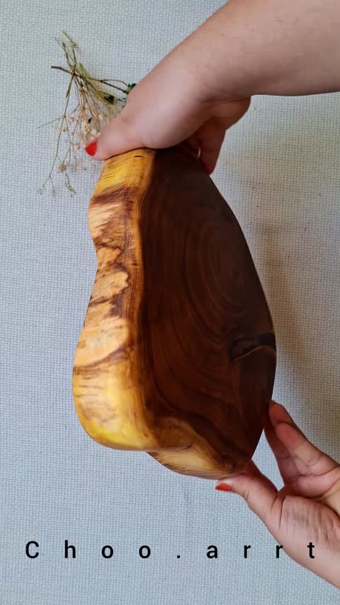 سرویس پذیرایی چوبی جا میوه ای و جا شکلاتی دفرمه دستساز گردو(پس کرایه)