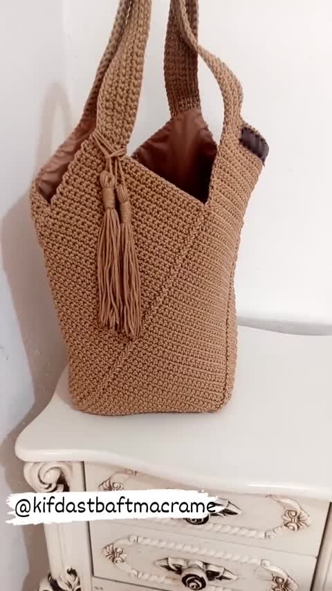 کیف مکرومه دستی