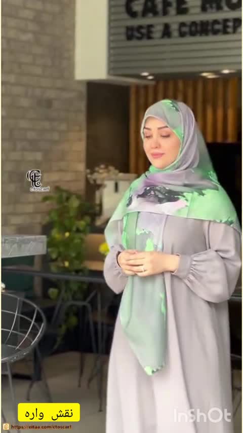 روسری زنانه نخ کاستوم طرح هما رنگ سبز 