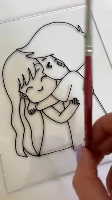 نقاشی ویترای عاشقانه 