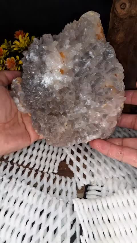  کلسیت برگی دودی سه بعدی کلکسیونی