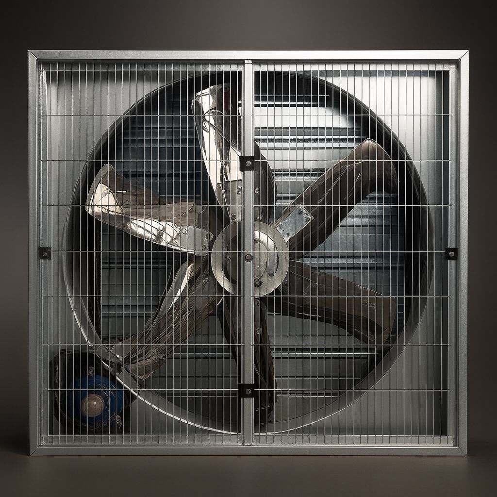 فن اگزاست 100 زانوس | انتخاب حرفه‌ای برای تهویه گلخانه، دامداری و مرغداری