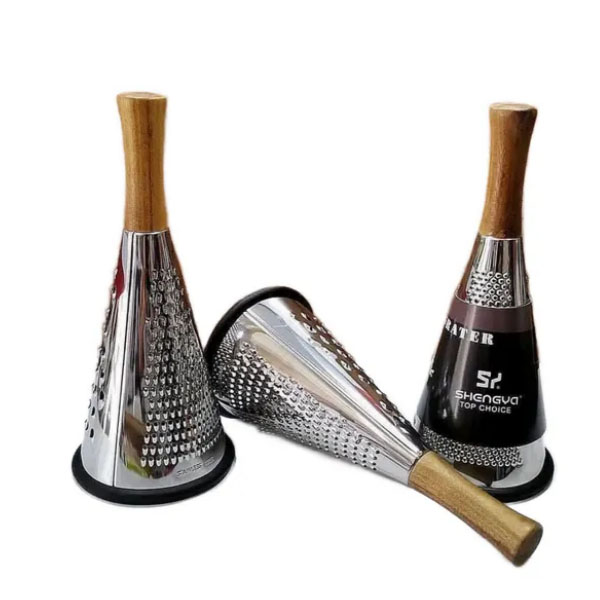 رنده مخروطی استیل دسته چوبی (گارانتی بدنه)