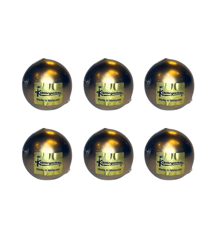 بسته 6 عددی - شمع توپی قطر 6 سانت طلایی ساخت مالزی