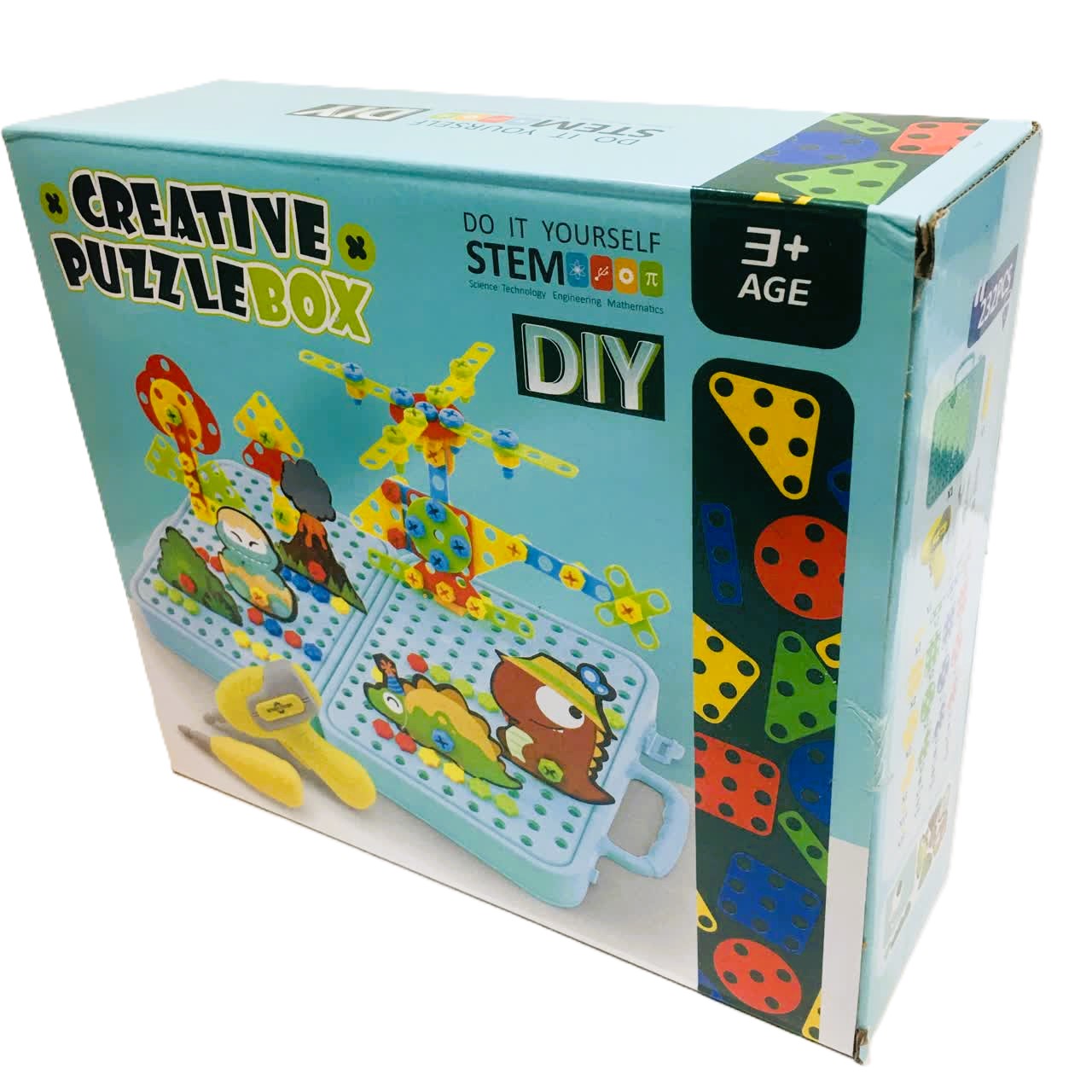 پازل باکس دریلدار مکانو پازل 232 قطعه HAN BO مدل 9976A تم دایناسور