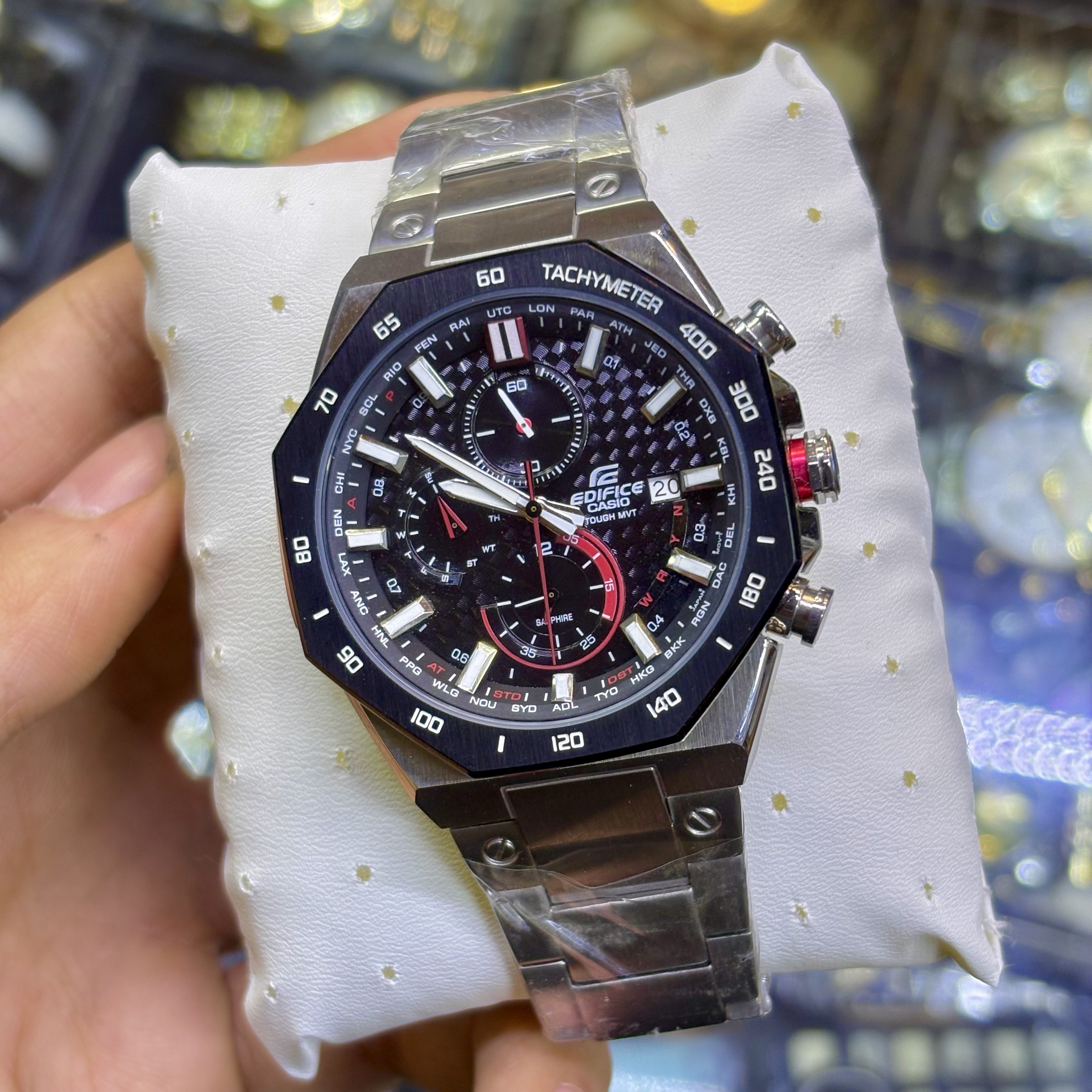 ساعت کاسیو ادیفایس EQW-A2100 مردانه سیلور مشکی Casio-5935-G