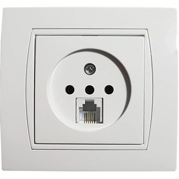 پریز تلفن توکار پارت برق ایرانیان مدل آذین