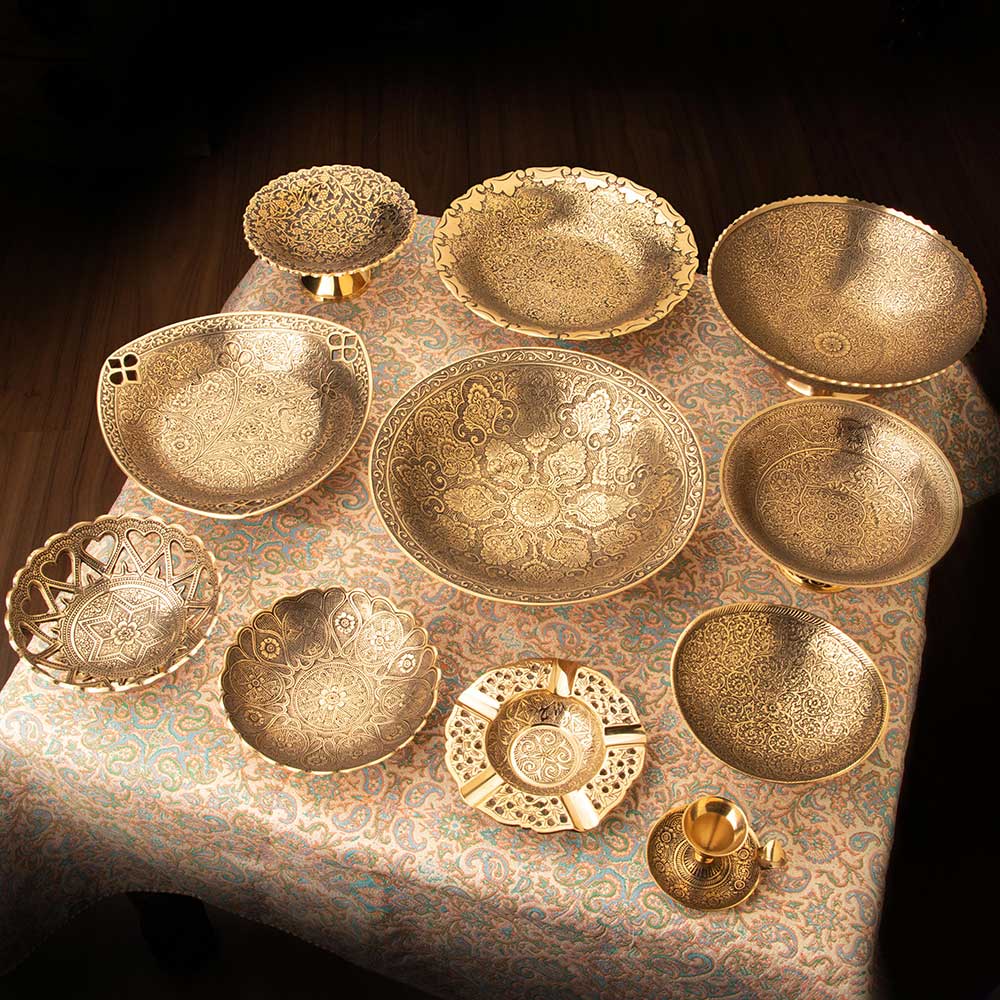 ست پذیرایی برنجی آنتیک 514