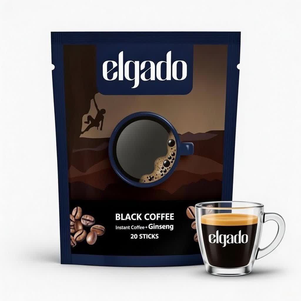 قهوه اسپرسو فوری الگادو به همراه جینسینگ