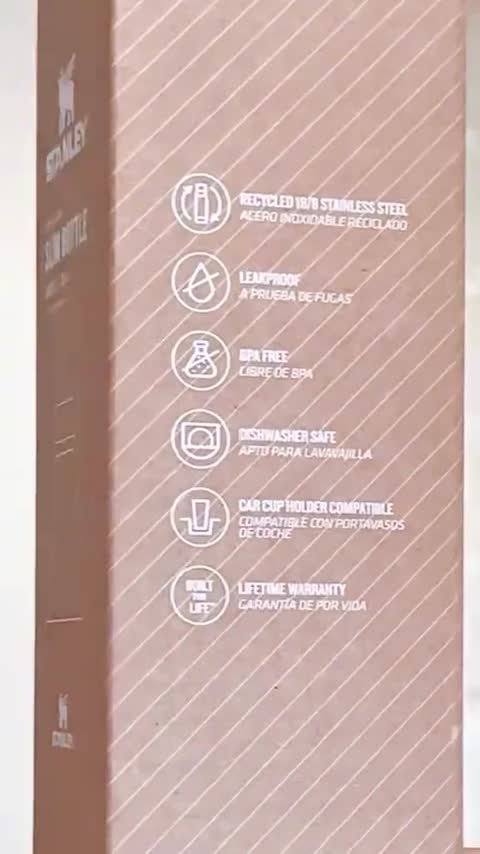 بطری استنلی 600 میلی لیتر مدل slim bottle