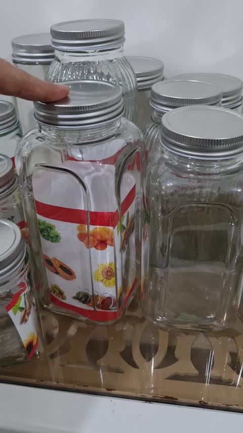 بانکه شیشه ای حُبوبات 21 سانتی اوداسس شاپ