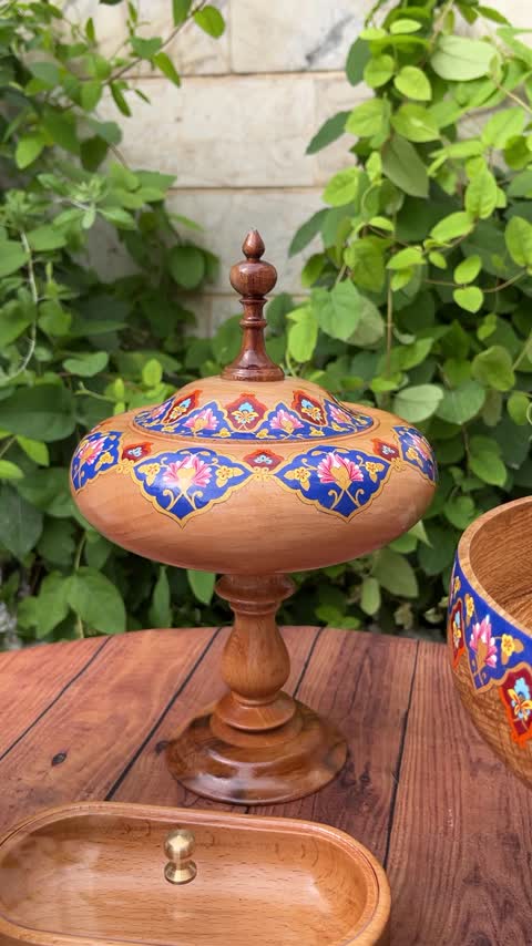ست پذیرایی چوبی با نقوش تذهیب (تماما نقاشی)