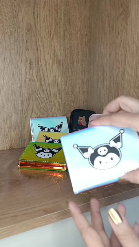 کیف پول نقره ای آبی