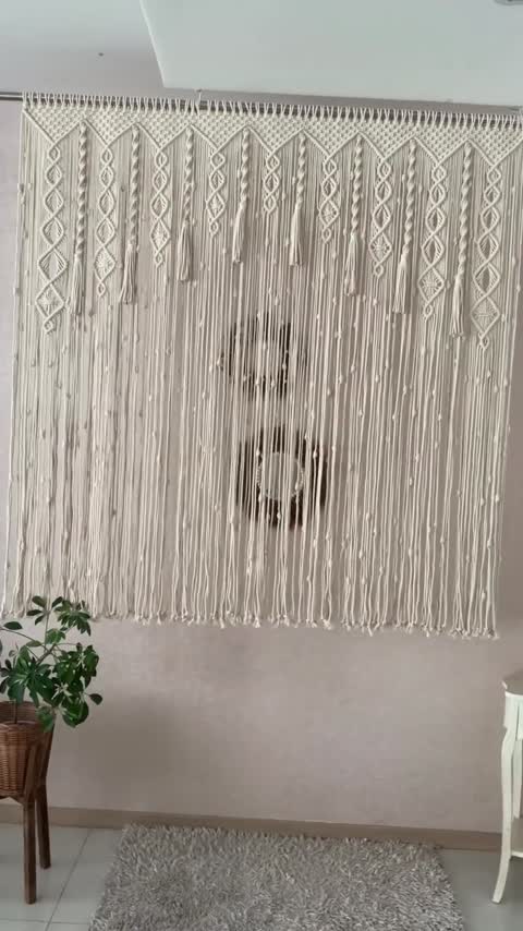 پرده جوانه مکرومه مدل پیچک
